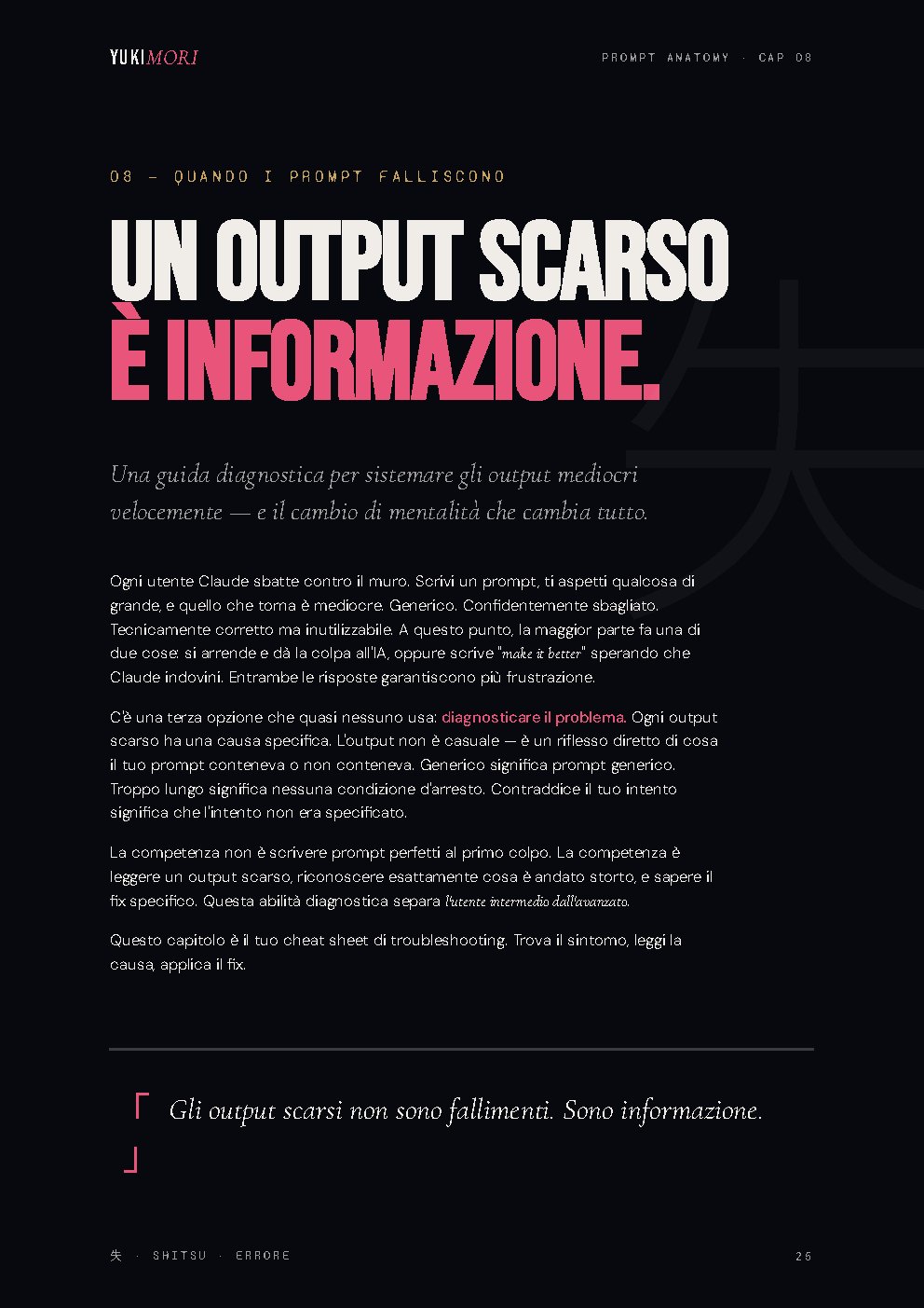 Pagina interna: esempio di prompt sezionato riga per riga
